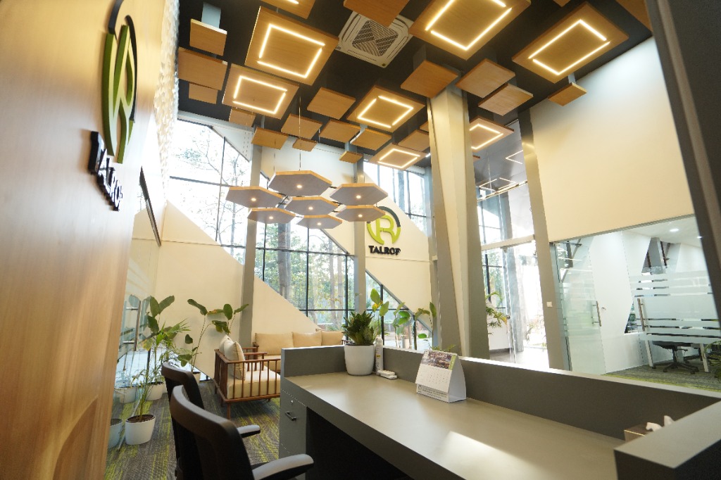 Talrop office reception area